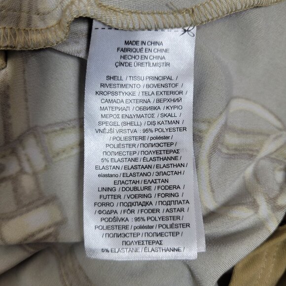 Lauren Ralph Lauren Chain Link Print Maxi Dress Size 18 Belted V-Neck Chic - Picture 12 of 13